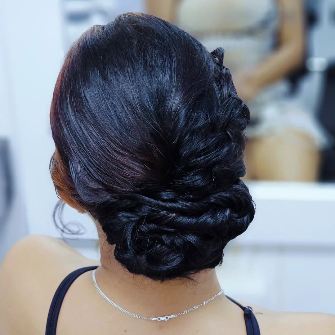 Chignon texturizado de novia